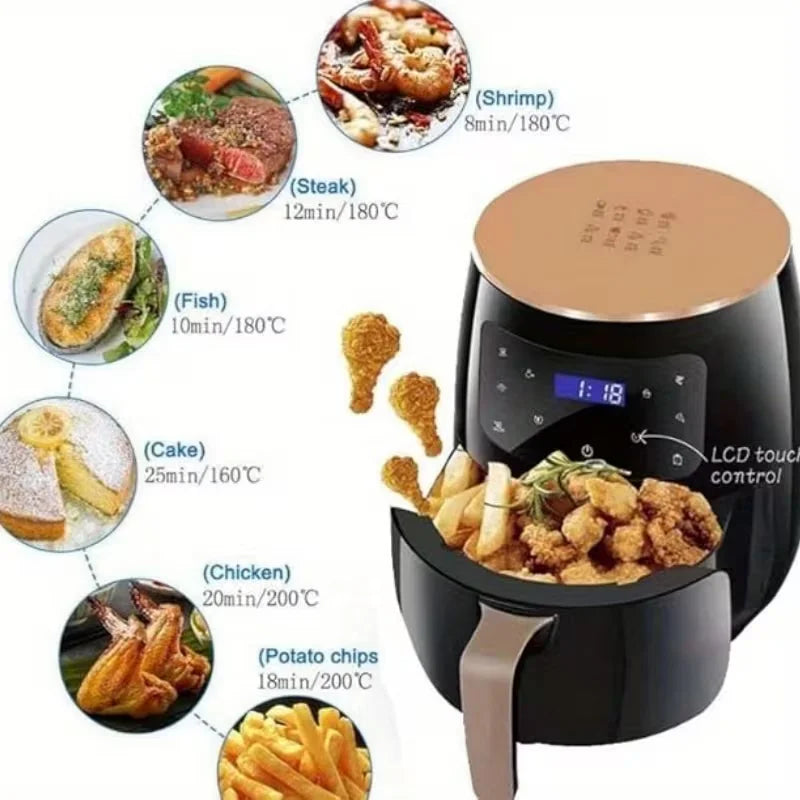 4.5L Large-Capacity Air Fryer — Touch-Control Home Appliance for Fries and Fried Chicken