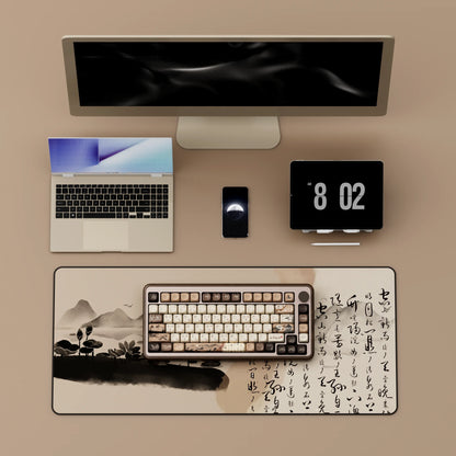 Akko MU02 75% Mountain Seclusion Wooden Mechanical Keyboard RGB Hot-swappable BT5.0/2.4G Wireless & Type-C Wired Gaming Keyboard