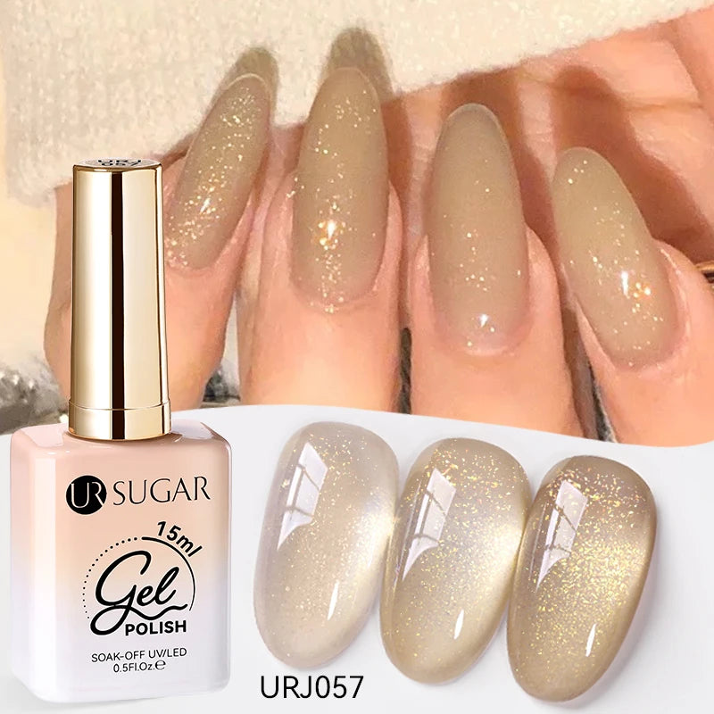 UR SUGAR 15ml Jelly Milky White Translucent Color Gel Polish Semi Permanent UV Gel Nail Art Soak Off Gel Varnish Latest Fashion