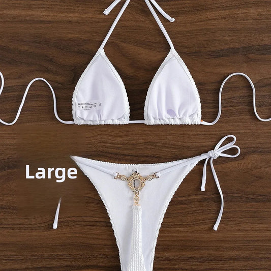 Sexy Three-Point Bikini Swimsuit Hot Sale Of The Season New Women's Split Design Cross-Border Swimwear Attractive And Fashionabl