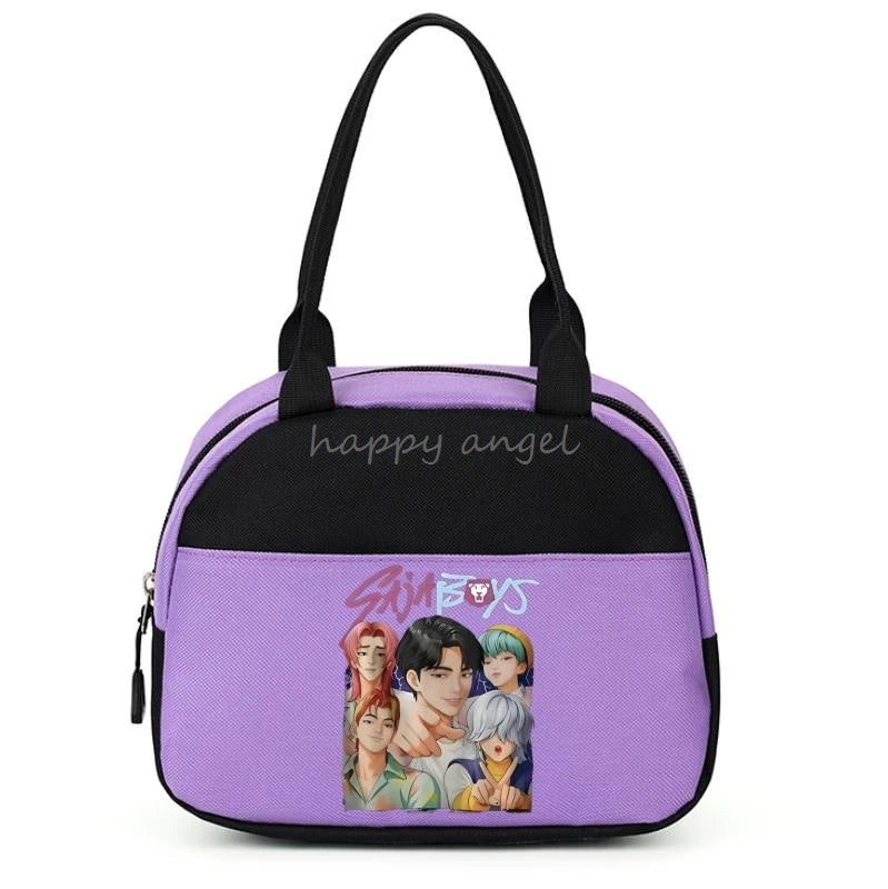 New Lunch Bags KPop Demon Hunters Print Women Men Large Capacity Picnic Drink Thermal Bag Portable Outdoor Food Lunch Handbags