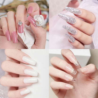LIMEGIRL 15ml Nail Art Kit Poly Nail Gel Extending Set Cat Eye Extension Gel Nail Art Acrylic Gel Varnish Kit for Novice Beginne