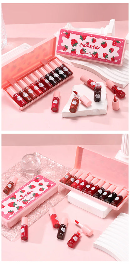 10 Pack Lipstick Water Stain Lip Lotion Lipstick Lasting Color Film Lipstick Water Light Stain Lipstick Water Non fading Lipstic
