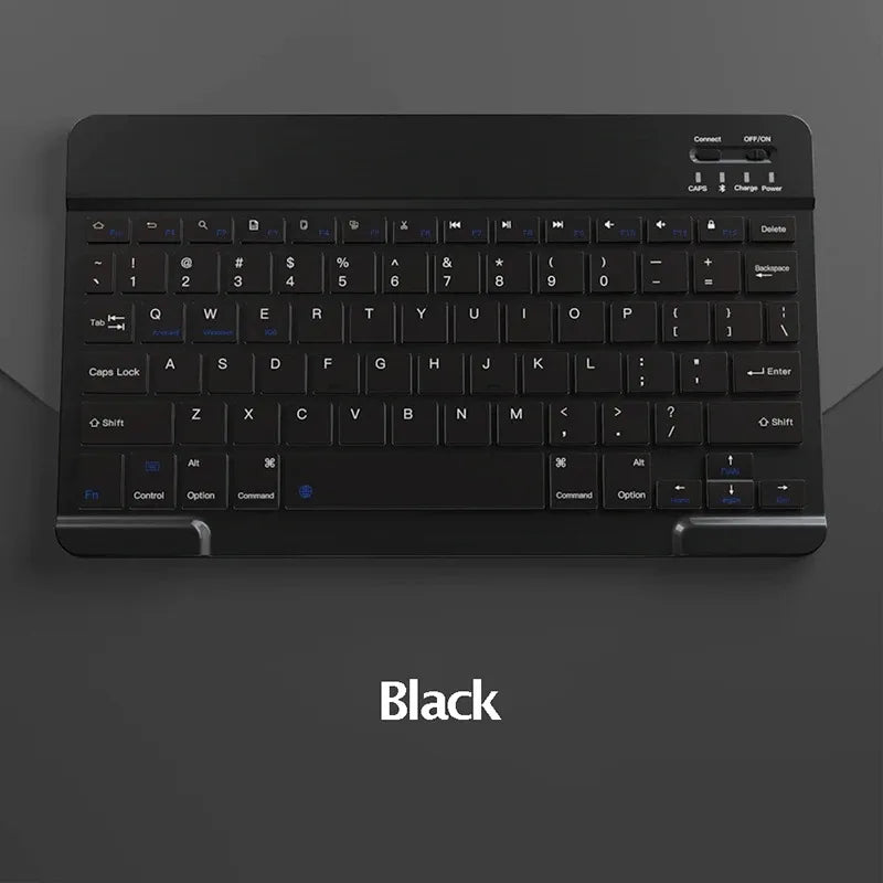Spanish/English Bluetooth Keyboard 10 inch for iPad Air Pro Wireless Rechargeable Keyboard for Phone Tablet Laptop Universal