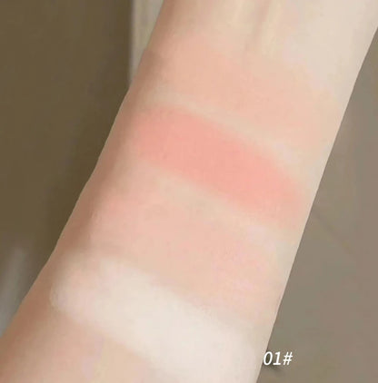 4 Color Pink Peach Blush Powder Cream Palette Highlighter Matte Expanding Color Brightening Face Blusher Rouge Makeup Cheek Tint