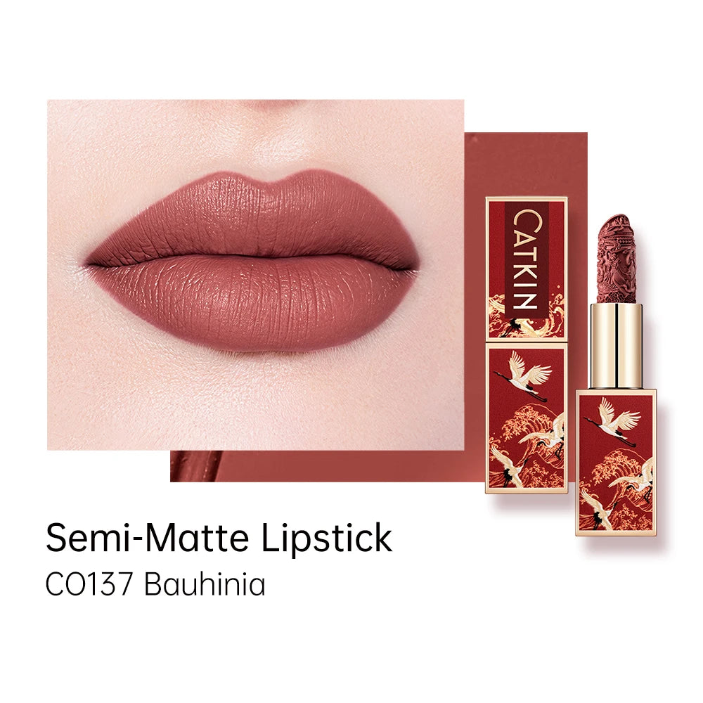 CATKIN Makeup Velvet Matte Lipstick, Hydrating Satin Long Lasting lipstick with Smooth and Creamy Texture