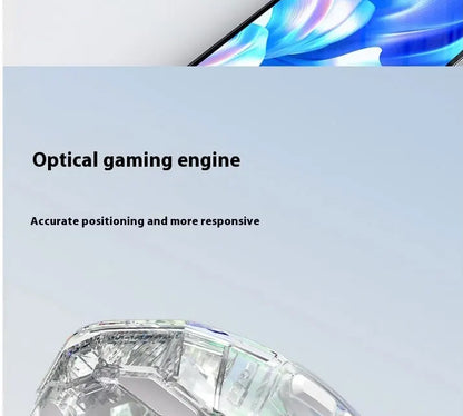 LANGTU G4 Three Mode RGB Bluetooth Wireless Mouse - Desktop Laptop Gaming Office Silent Transparent Mouse