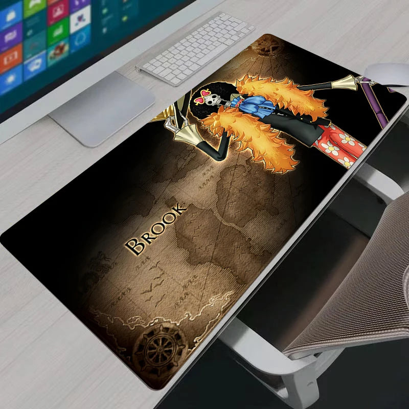 Gaming Mouse Pad Gamer Home Computer HD Mousepad XXL One Piece Brook Keyboard Pad Carpet Non-Slip Office Mouse Mats For LOL