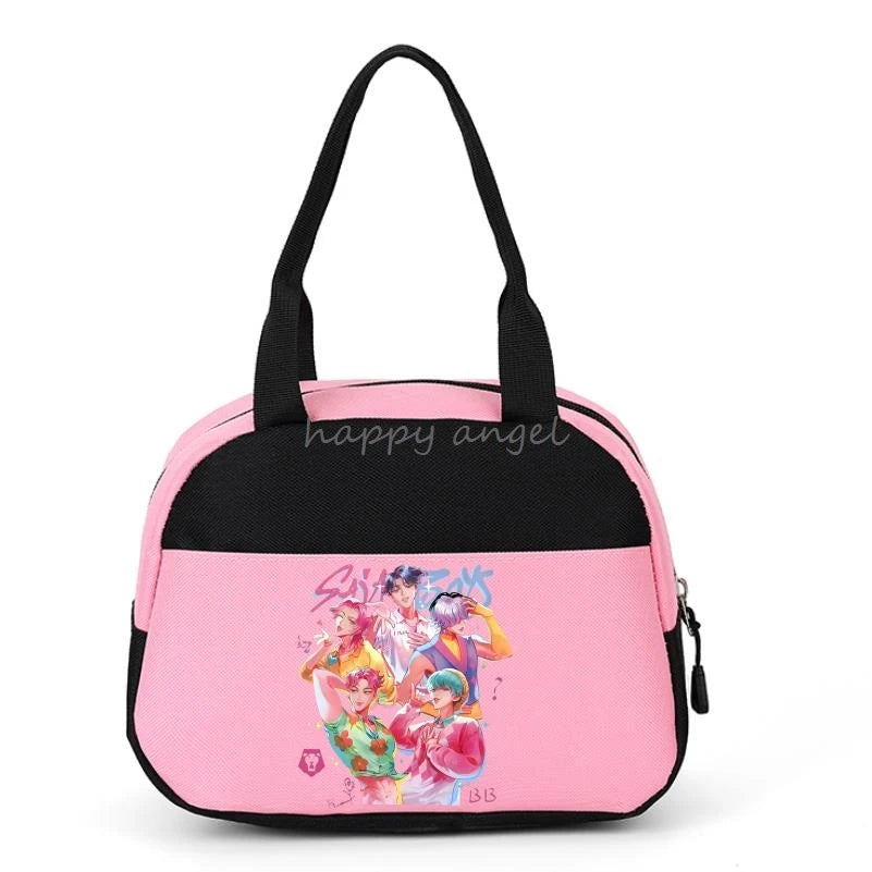 New Lunch Bags KPop Demon Hunters Print Women Men Large Capacity Picnic Drink Thermal Bag Portable Outdoor Food Lunch Handbags