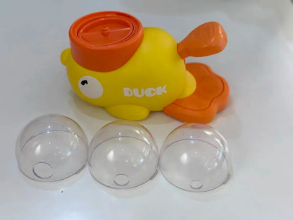 2-in-1 Interactive Dog Toy Pet Automatic Food Treat Dispenser Cartoon Duck Design Slow Food Pet Snack Feeder for Dog Training