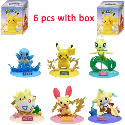 12 style Pok é mon Doll Pikachu Blind Box Anime Models Desktop Decorations Action Figure Collection Pok é mon Toys Birthday Gift