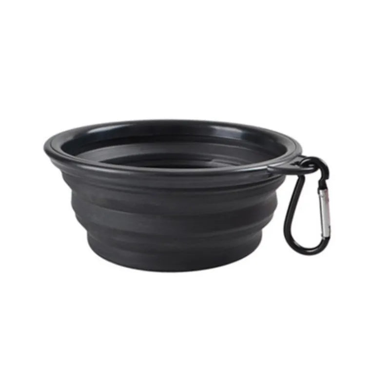 Portable Pet Food Bowl  Durable TPR Bowl  Cat and Dog Food Pet Silicone Collapsible Bowl Portable Travel Outdoor Water Food Bowl