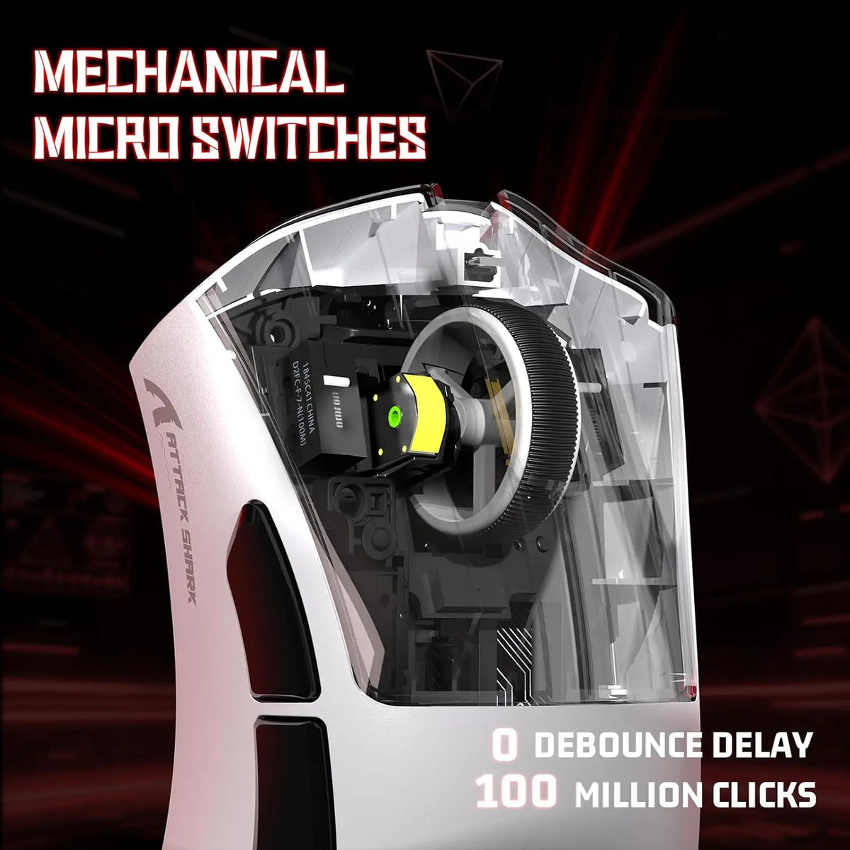 ATTACK SHARK V3 Light Wireless Gaming Mouse PAW3311 Sensor 25000DPI500mAh, 62g 25KDPI 2.4G/BT/USB-C Rechargeable Wireless Mouse