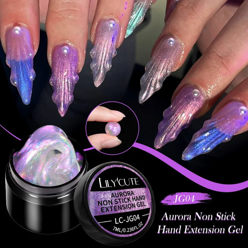 LILYCUTE 15ML Quick Extension Gel Nail Polish Nude Milk White Color Finger Prolong Acrylic Crystal Construction Hard Gel Varnish