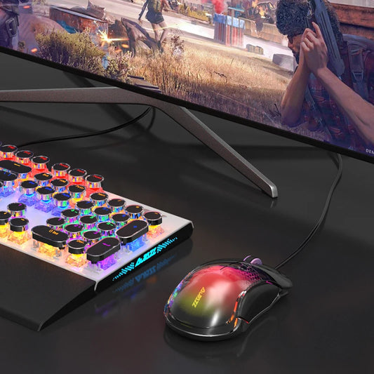 AJAZZ AJ358 Wired Gaming Mouse, PMW3325 Sensor, 10000 Adjustable DPI, Hollow Breathable Ergonomic Computer Mouse