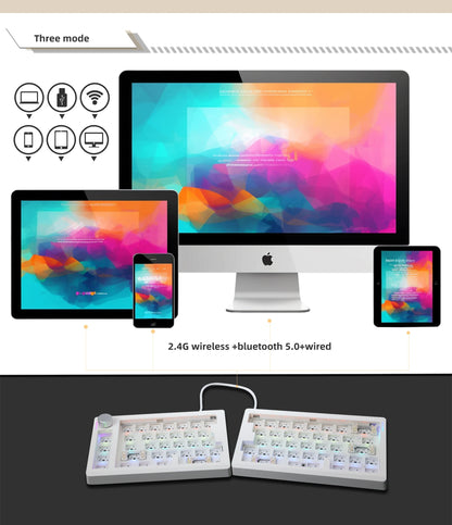 ZUOYA GMK70 VIA/Qmk separate Gaming Mechanical Keyboard kit  Wired Wireless Bluetooth Hot Swappable Gasket Customized Split