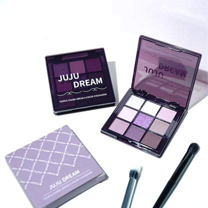 Purple charm dream girl nine-color eye shadow plate smoke purple low saturated pearl matte purple spicy multi-color eye shadow