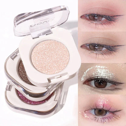 Monochrome Glitter Eyeshadow Pearlescent Highlighter Powder Makeup Diamond Eye Shadow Palette Bright Shiny Eye Makeup Cosmetics