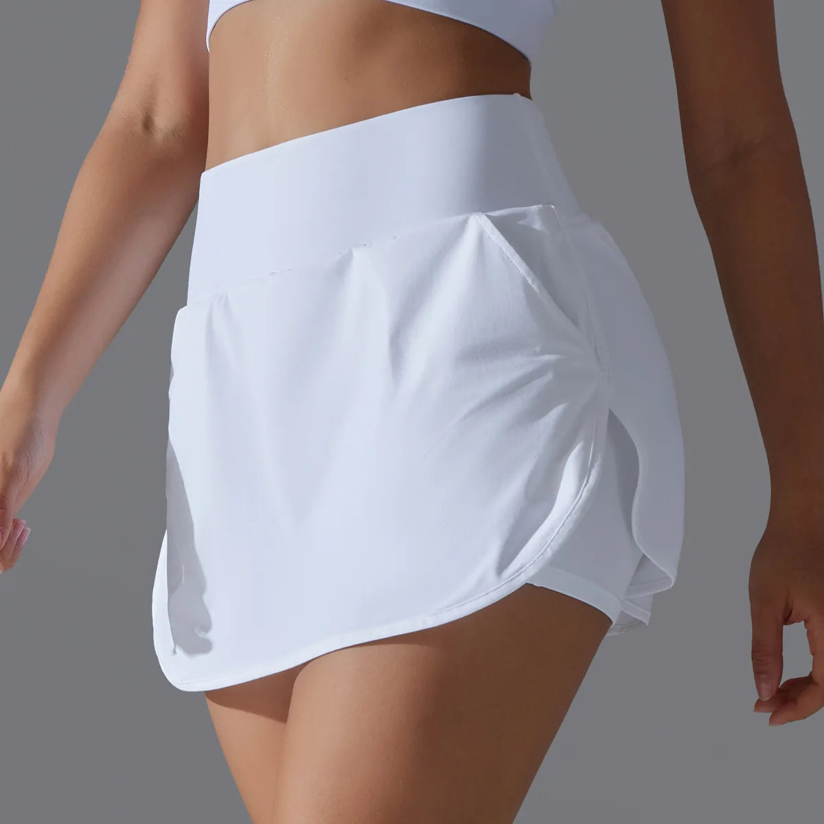Sports Yoga Skirt Women 2 in 1 Badminton Tennis Skirt With Shorts High Waist Breathable Sweat Skirt Athletic Fitness Golf Skorts