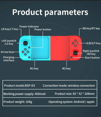 D3 gamepadD3 mobile phone controller with expandable game controller support for Android/iOS/Hongmeng mobile game controllers