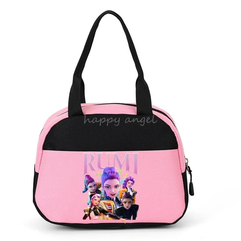 New Lunch Bags KPop Demon Hunters Print Women Men Large Capacity Picnic Drink Thermal Bag Portable Outdoor Food Lunch Handbags