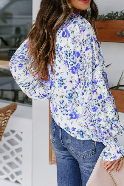 Pink Cakewalk Floral Smocked Blouse
