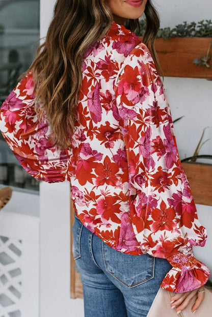 Pink Cakewalk Floral Smocked Blouse