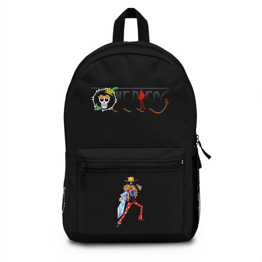 Brook - One Piece Anime Backpack Black - Front View - Dobermen Premier