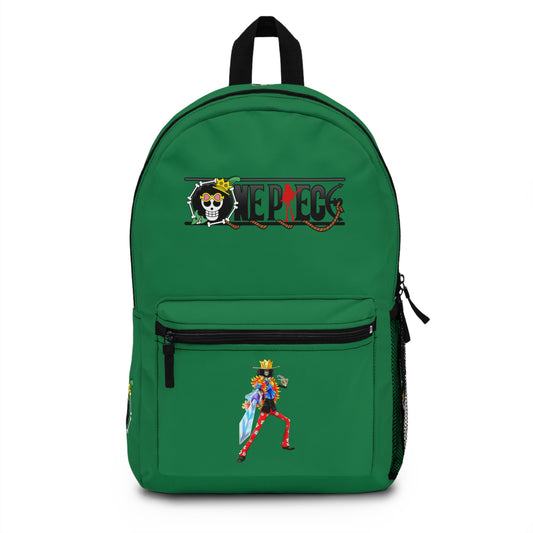 One Piece Anime Backpack Dark green - Front View - Dobermen