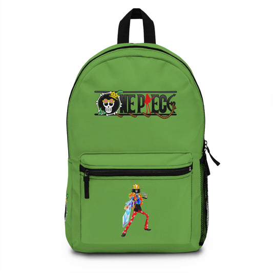 One Piece Anime Backpack Green - Front View - Dobermen