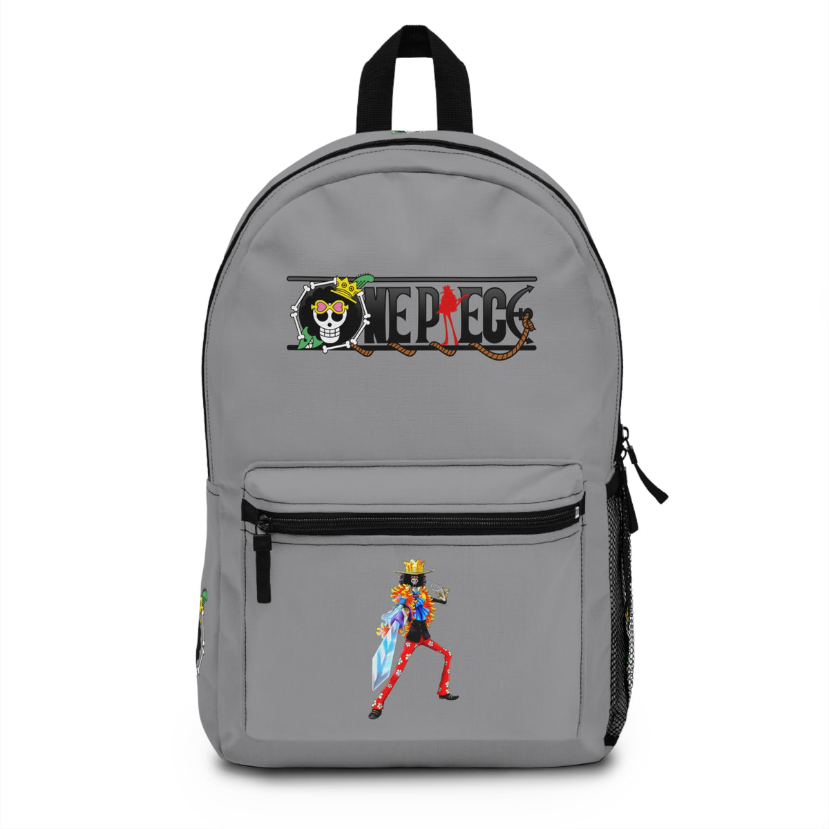 One Piece Anime Backpack Grey - Front View - Dobermen