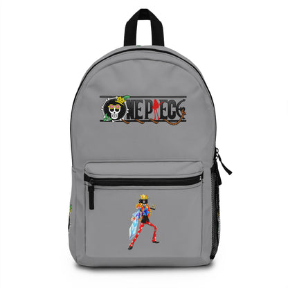 One Piece Anime Backpack Grey - Front View - Dobermen