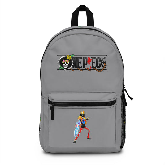 One Piece Anime Backpack Grey - Front View - Dobermen