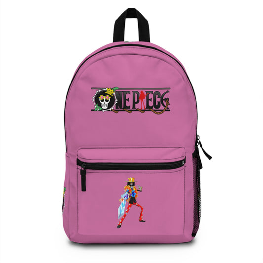 One Piece Anime Backpack Light pink - Front View - Dobermen