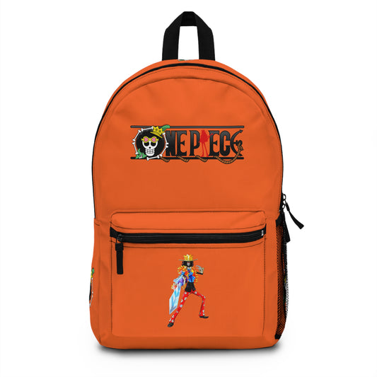 One Piece Anime Backpack Orange - Front View - Dobermen