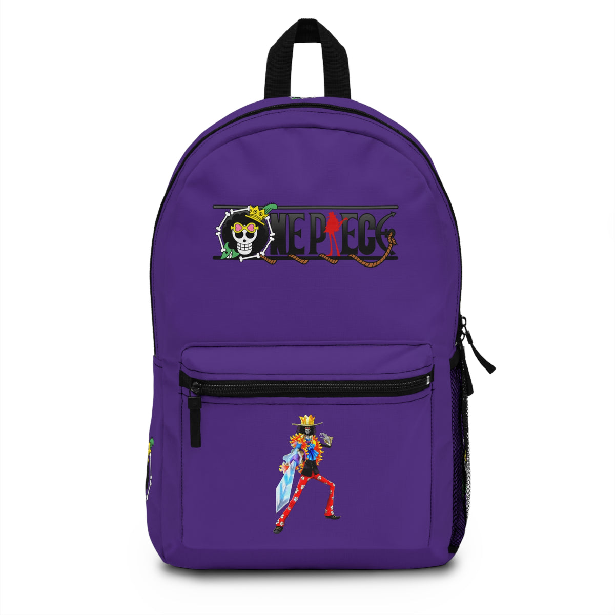 One Piece Anime Backpack Purple - Front View - Dobermen