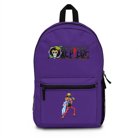 One Piece Anime Backpack Purple - Front View - Dobermen