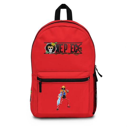One Piece Anime Backpack Red - Front View - Dobermen