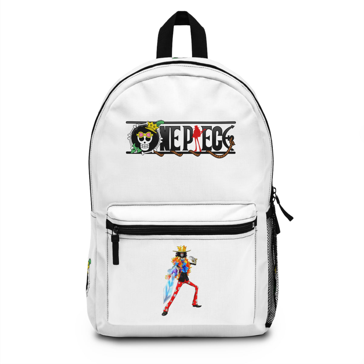 One Piece Anime Backpack White - Front View - Dobermen