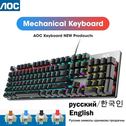 GK410 professional mechanical keyboard with metal panel and RGB backlighting on a modern gaming desk.