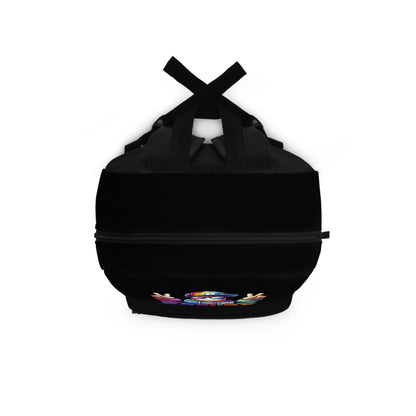 Top view of black Premium Roblox backpack showing heavy-duty zipper and handle dobermenpremier.com