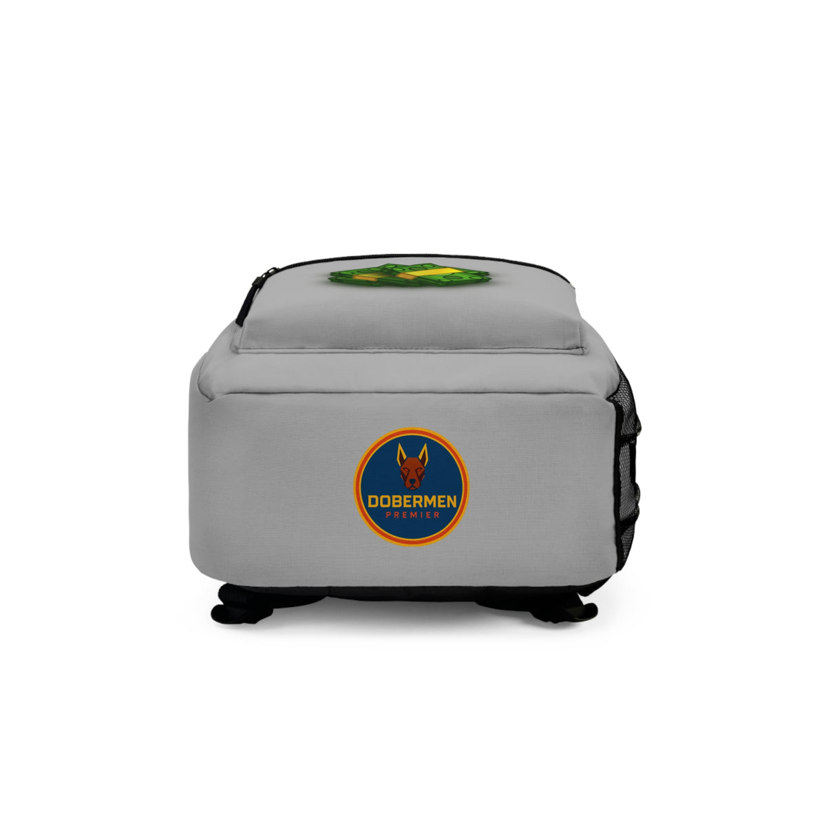 Rear view of light grey Premium Roblox bag showing padded straps and ergonomic support dobermenpremier.com