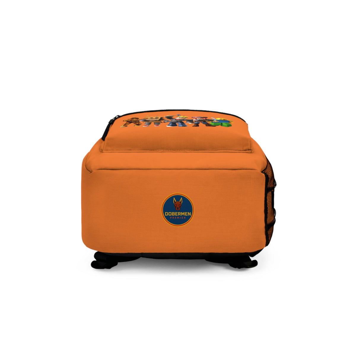 Bottom view of crusta Roblox backpack with Dobermen Premier logo at dobermenpremier.com