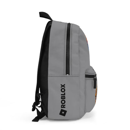 Side view of grey Roblox backpack showing clean profile and shoulder strap at dobermenpremier.com