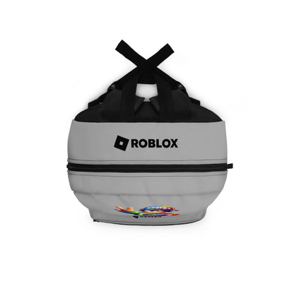 Top view of light grey Roblox backpack showing durable zippers and handle at dobermenpremier.com