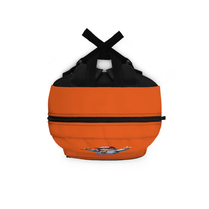 Top view of orange Roblox girls backpack showing durable zippers and handle at dobermenpremier.com
